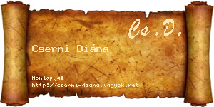 Cserni Diána névjegykártya