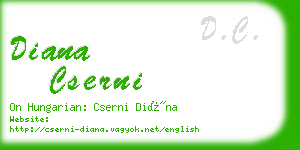 diana cserni business card